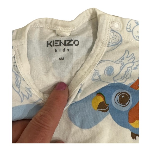 Kenzo Kids Tiger parrot tee shirt 6M - Picture 4 of 5